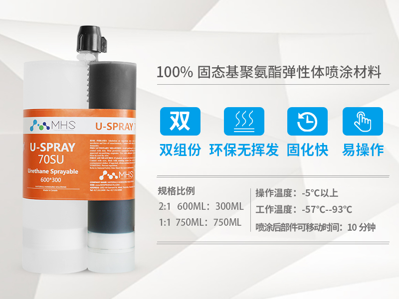100%固态基聚氨酯弹性体喷涂材料